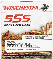 Winchester 555 Round Brick of .22 LR Hollow Point
