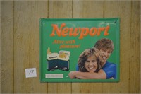 Vintage Metal Newport Cigarette Advertising Sign