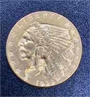 1929 Indian Head $2.5 Gold Coin