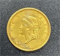 1851 Liberty Head $1 Gold Coin