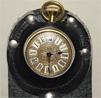 Vtg Westclox Goldtone Pocket Watch w/ Leather