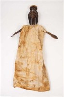 African Wall Figure w/ Cloth Dress.