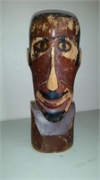 Carved & Painted Wood Sculpture