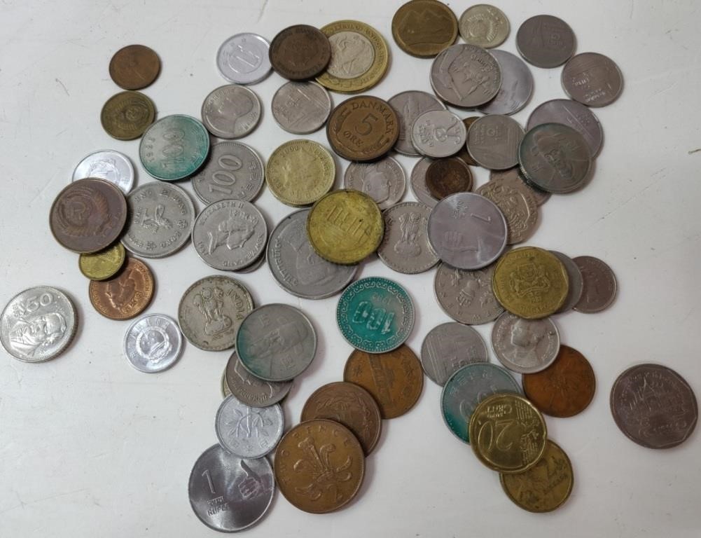 Group of Older Coins From Around the World
