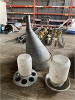 Poultry Feeders & Galvanized Funnel