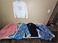 5 jackets and blouses sz M