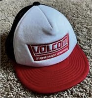 OS Volcom trucker hat - red, white and black