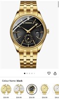 Men's Luxury Analog Quartz Gold Watch Business