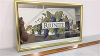 Riunite grapes mirrored bar sign.  25x15