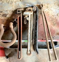 Tools, Pipe Wrenches, Crow Bars, Etc.