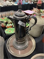 Rogers Co Silver Plate Tea Pot & Tray.