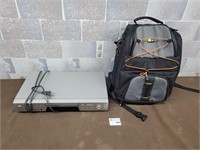 Camera bag and dvd player