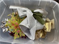 Bows in Rubbermaid Tote w/Lid