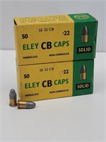 (53rds) Eley CB Caps, .22 Rimfire Cartridges