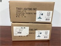 2 New Troy Lighting Fixtures