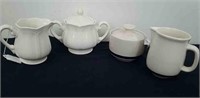 Vintage Ironstone creamer and sugar dishes and