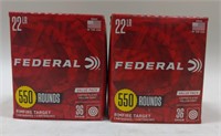 1100 Rounds Federal .22 LR Cartridges In Boxes