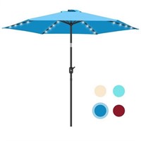 TN7016  Scafild 9 Ft LED Patio Umbrella, Sky Blue