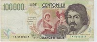 Italy 100000 Lire VF Prefix TA 554028 A.I1z