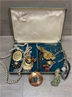 Jewelry Box w/ Costume Jewelry