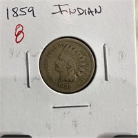 1859 INDIAN HEAD PENNY CENT