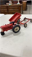 Red Tractor with Accessories