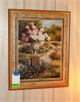 Framed flower print pastels 24 x 30