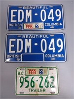 Collectable BC License Plates