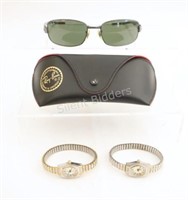 Ray Ban Sun Glasses w 2 Wrist Watches
