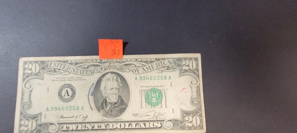 Twenty Dollar Bill 1974
