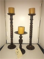 BEAUTIFUL LARGE METAL CANDLE HOLDERS