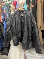 Leather Harley Davison coat, size medium.