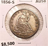 1856-S Seated Half Dollar CHOICE AU