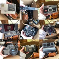 Collection of Vintage Cameras and Accessories