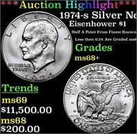 ***Auction Highlight*** 1974-s Silver Eisenhower D