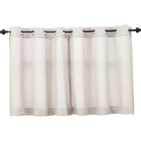 White Matson Tailored 56" Cafe Curtains (Set of