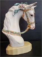 Cybis Bisque Porcelain Horse Bust Sculpture 13"H