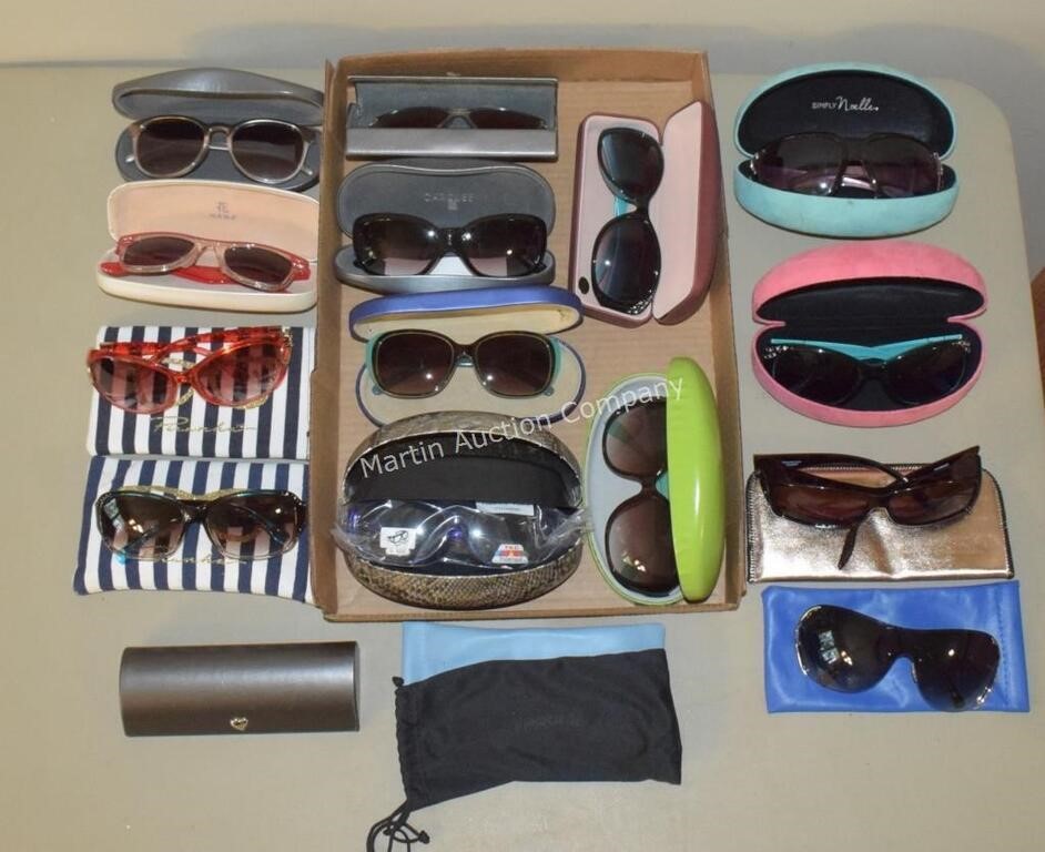 (G4) Large Lot of Ladies Sunglasses & Cases