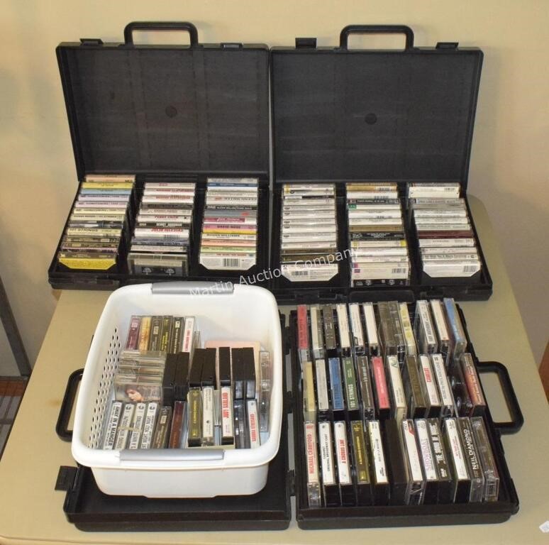 (G5) Large Lot of Cassette Tapes in Cases