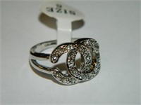 Chanel sz 6 Rhinestone ring