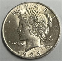 1923 US Antique Silver Peace Dollar 90% Silver