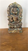 Hand carved wooden Hindu statue