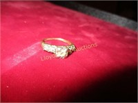 Matched Perfect 14k Gold & Diamond Lady's Ring