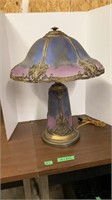 Antique Table Lamp with Light Up Base