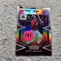 2020 Contenders Silver Prizm Nick Gonzales