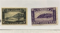 Canada Stamps Scott # 156 and 201
