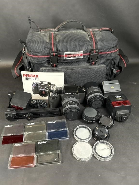 PENTAX SF10 Camera, Case & Accessories