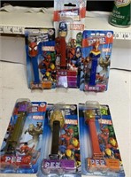 6- Marvel  pez Dispensers