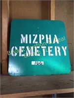 Mizpha cemetery sign