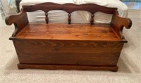 Solid Wood Trunk Bench
